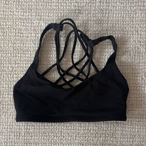 Lulu Black Strappy Sports Bra